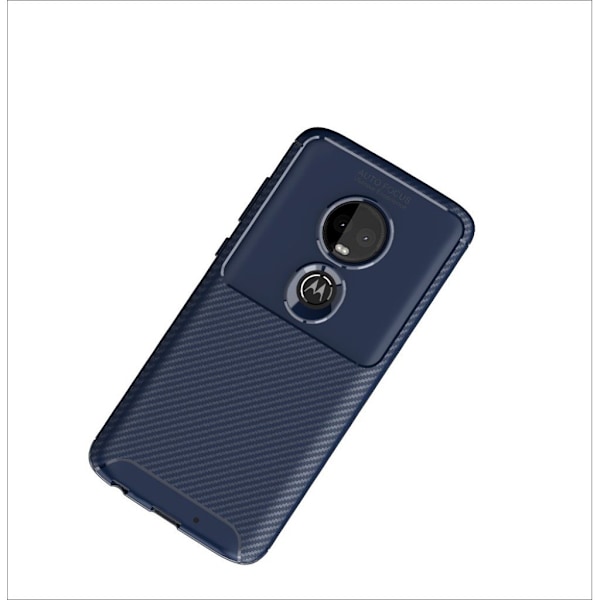 Carbon Flex Motorola Moto G7 Plus deksel - Blå Blue