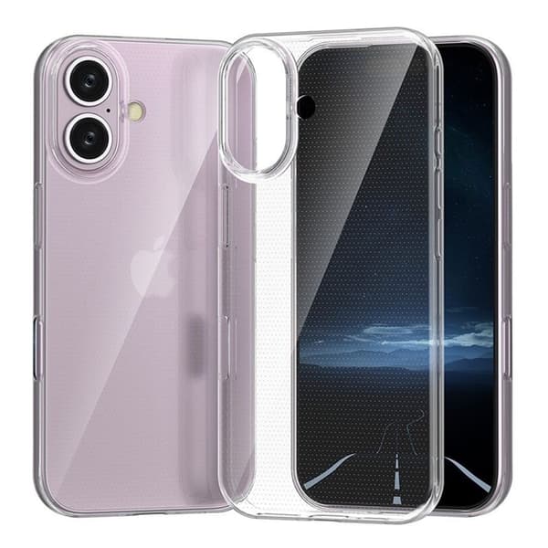 Tunt genomskinligt iPhone 16 skal Transparent