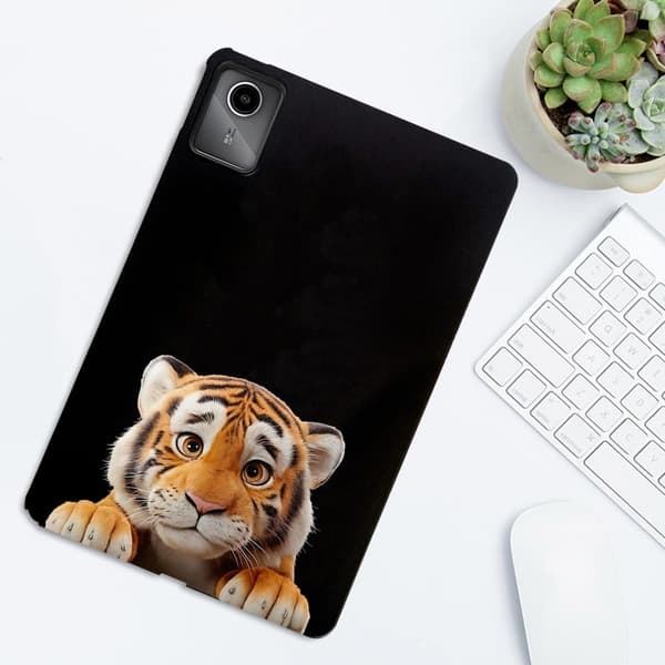 Lenovo Tab M11 Case Pattern Printing Slim Flexible Tablet Protective Cover - Little Tiger Brown