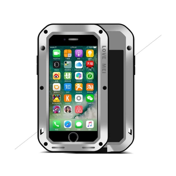 Love Mei Stötsäkert Skal till iPhone 7 / 8 - Silver Silvergrå