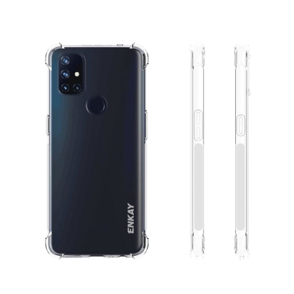ENKAY klart faldsikkert etui til OnePlus Nord N10 5G Transparent