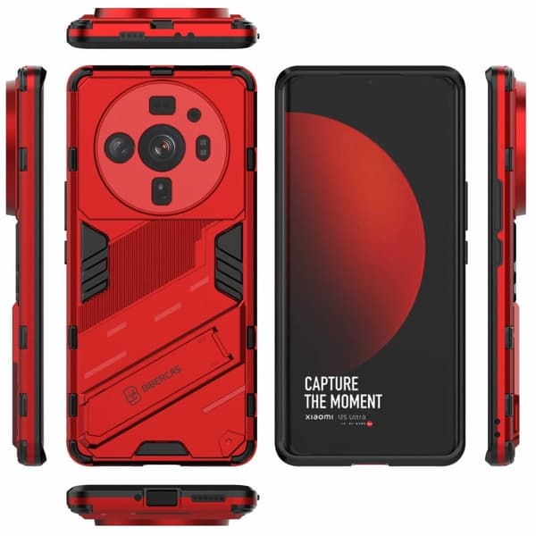 Shockproof Hybrid Deksel med A Modern Touch til Xiaomi 12s Ultra - Rød Red