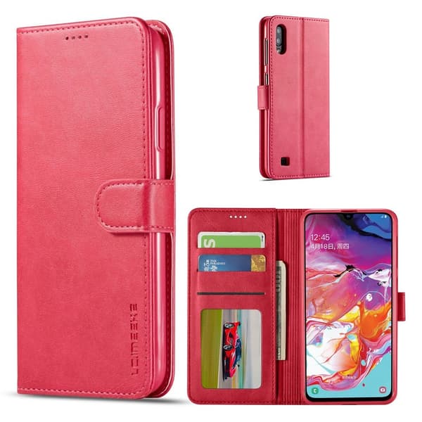 LC.IMEEKE Samsung Galaxy A10 Flip Etui - Rød Red
