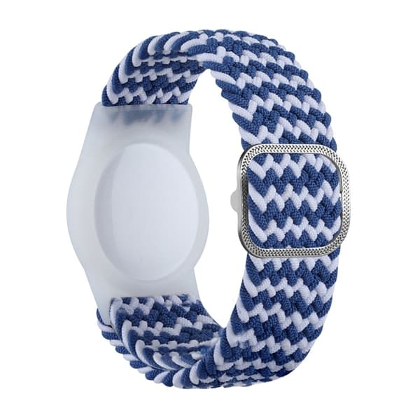 AirTags-fodral med klockarmband i nylon - Blå / Vit Blå