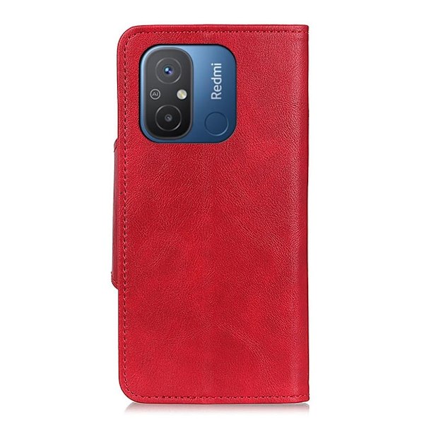 Bofink Vintage Xiaomi Redmi 12C / 11a Læder Etui - Rød Red