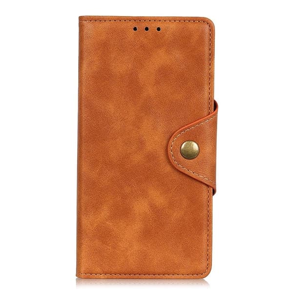 Alpha Motorola Moto G52 flip etui i lær - Brun Brown