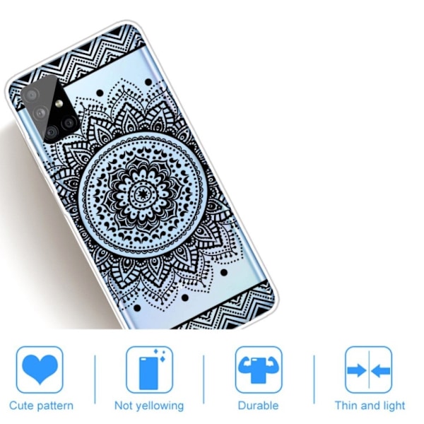 Deco Samsung Galaxy A31 Cover - Mandala Blomst Black