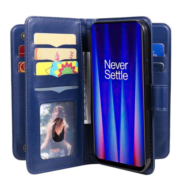 OnePlus Nord CE 2 5G etui med pung / 10 kortpladser – Blå Blue