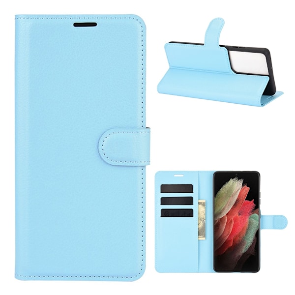 Classic Samsung Galaxy S21 Ultra Flip etui - Blå Blue