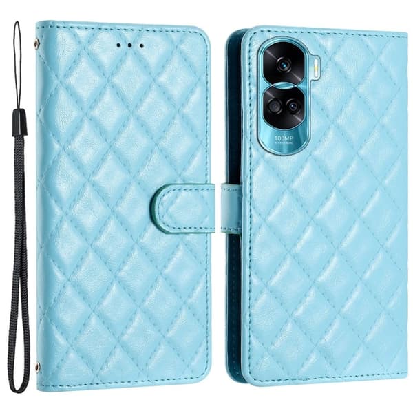 Funktionelt Honor 90 Lite / Honor X50i rombe etui med pung - Blå Blue