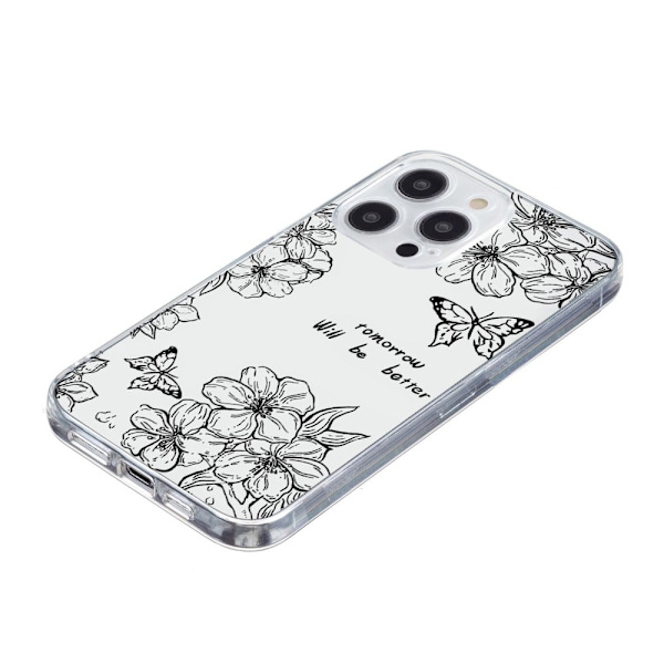 Vibe iPhone 16 Pro Max cover - Sommerfugleblomst Black