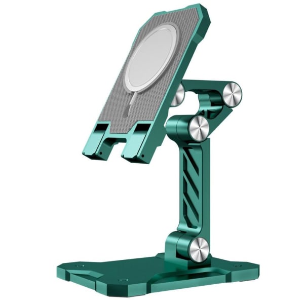 Universal folding desktop stand for Phone and Tablet with wirele Green