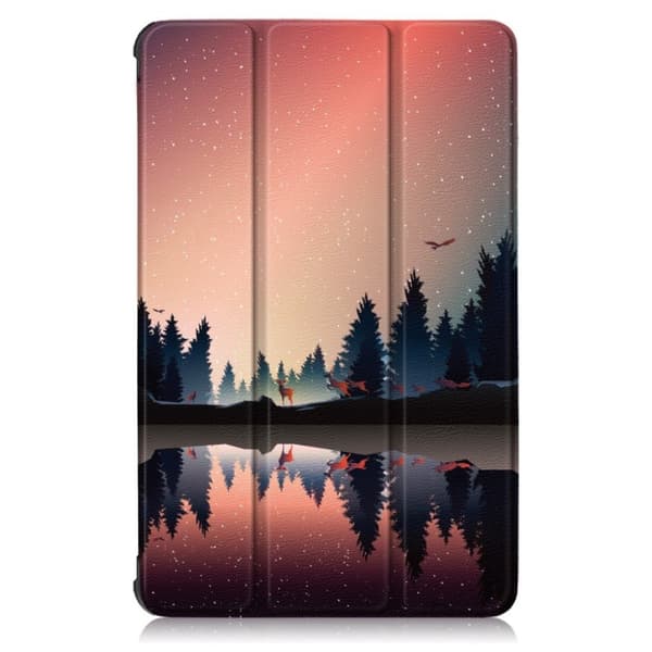 Lenovo Tab M10 FHD Plus Trippelt Mønster Lær Etui - Tre og Reflections Multicolor