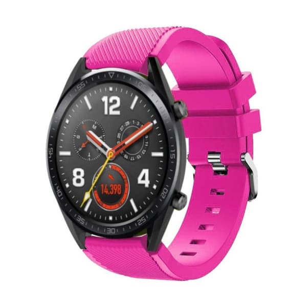 Huawei Watch GT 22mm mönstrat klockband av silikon - Rosa Rosa