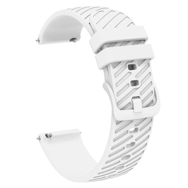 22 mm universellt silikonband med texturmönster - Vit Vit