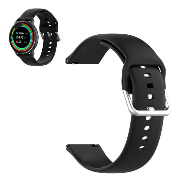 22mm Universal silikone sportsarmbånd - Sort / Størrelse: S Black