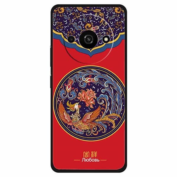 Imagine Xiaomi Redmi A3 / Xiaomi Poco C61 skal - Fenix Blomma Röd