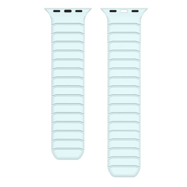 Urrem Apple Watch Series 41mm - 40mm - 38mmSilikone magnetisk rem - Lys Cyan Green
