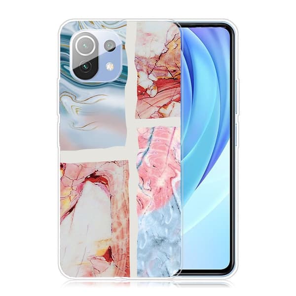 Marble Xiaomi Mi 11 Lite 5g / 11 Lite Etui - Wavy Marmorkugle Tile Multicolor