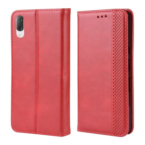 Sony Xperia L3 vintage skinnetui - Rød Red