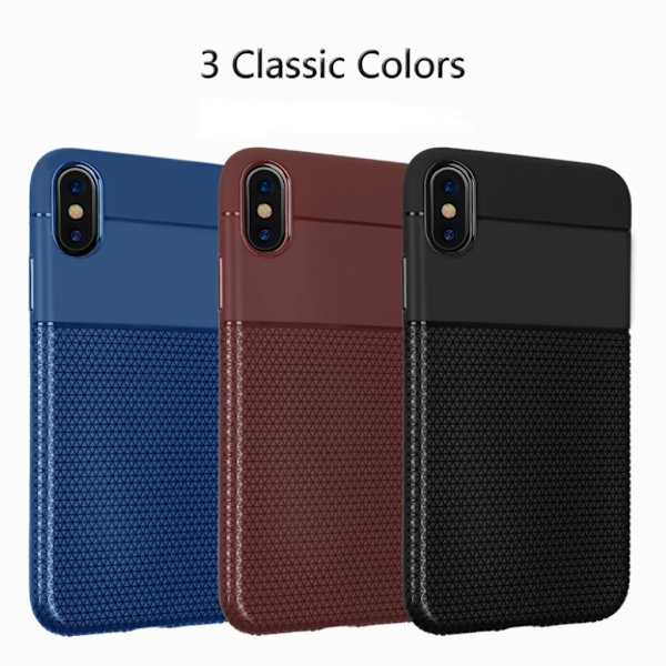 iPhone 9 Plus mobilskal silikon halkfri textur - Svart Svart