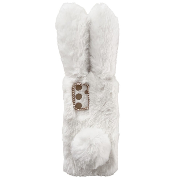 Fluffy Rabbit Samsung Galaxy S24 mobilskal - Vit Vit