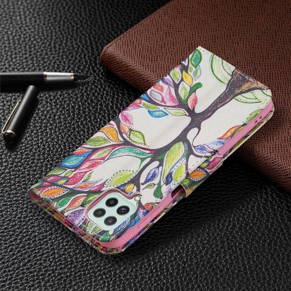 Wonderland Samsung Galaxy A22 4G Flip Etui - Life Træ Multicolor