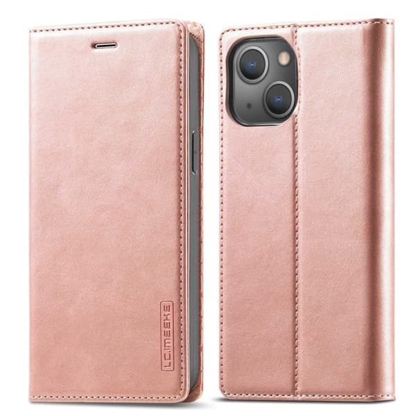 LC.IMEEKE iPhone 14 Plus Flippetui - Rose Gull Pink