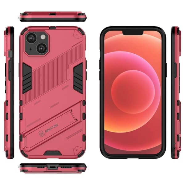 Stødsikkert hybridcover med et moderne touch til iPhone 14 Plus - Rose Pink