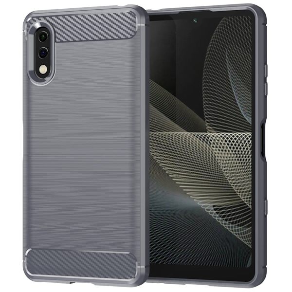 Carbon Flex Sony Xperia Ace 2 skal - Silver/Grå Silvergrå