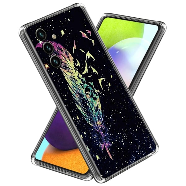 Deco Samsung Galaxy A55 deksel - Fjær Multicolor