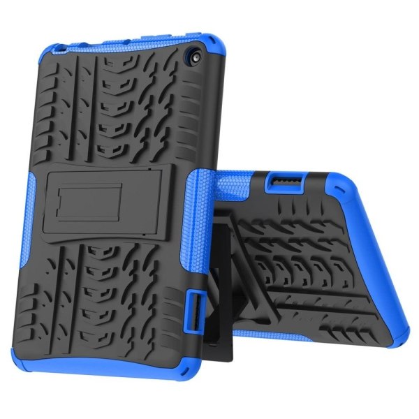 Tire pattern kickstand case for Amazon Fire 7 (2022) - Blue Blue