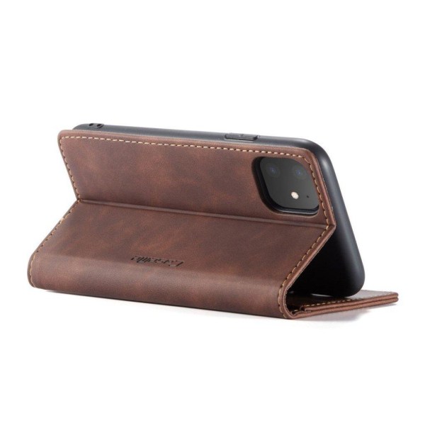 CaseMe iPhone 11 Vintage kotelot - Kaffe Brown