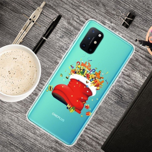 Christmas OnePlus 8T etui - sok and Gift Red