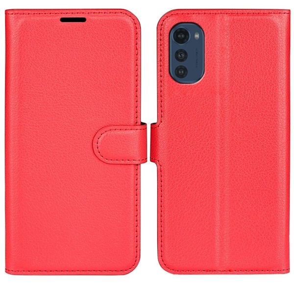 Classic Motorola Moto E32 flip kuoret - Punainen Red