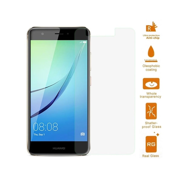 Huawei Nova 0.3mm Kaari Reunainnen Karkaistu Lasi Näytönsuoja Transparent
