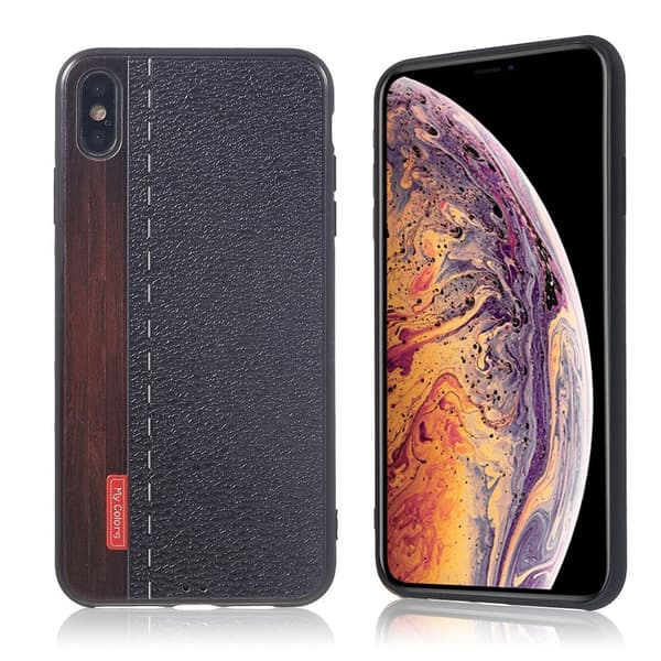 iPhone Xs Max etui med præget mønster - Splejsningsmønster Med Sting Multicolor