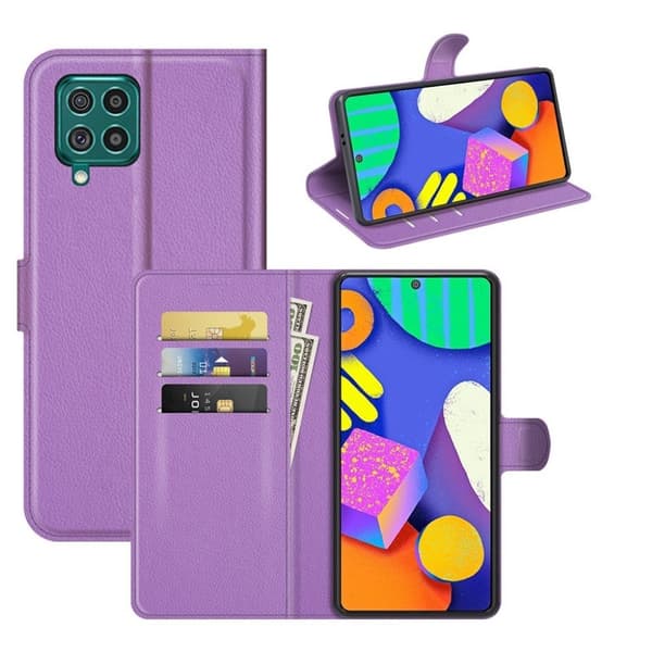 Classic Samsung Galaxy F62 Flippetui - Lilla Purple