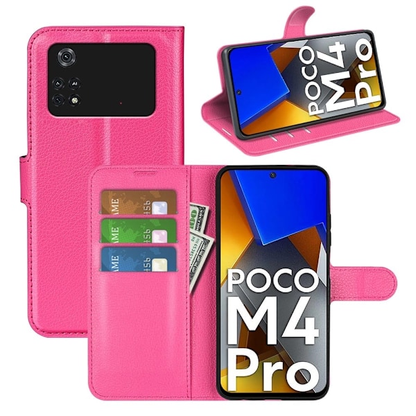 Classic Xiaomi Poco M4 Pro flip etui - Rose Pink