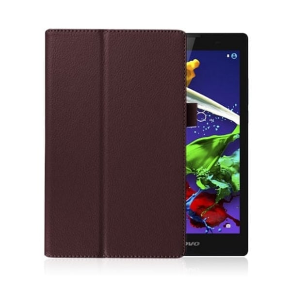 Gaarder læder-etui med stander til Lenovo IdeaTab A8-50 A5500 - Brun Brown