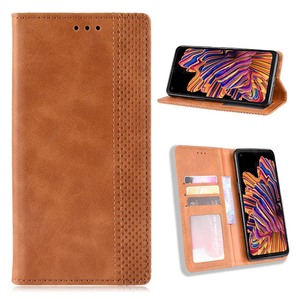 Bofink Vintage läder Samsung Galaxy Xcover Pro fodral - Brun Brun
