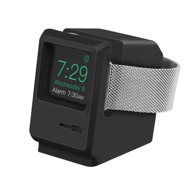 Apple Watch Series 5 40mm / 44mm cool silikone stand - Sort Black