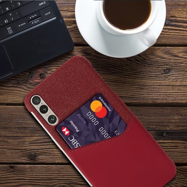 Bofink Sony Xperia 1 VI korttikotelo - Punainen Red
