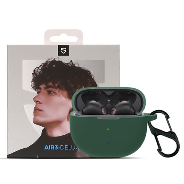 SoundPEATS Air3-Deluxe silikonfodral för hörlurar med spänne - Vit Vit