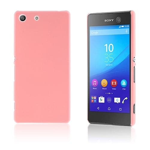 Gummi belagt hard Plastikk deksel for Sony Xperia M5 E5603 / M5 Dual E5633 - rosa Pink