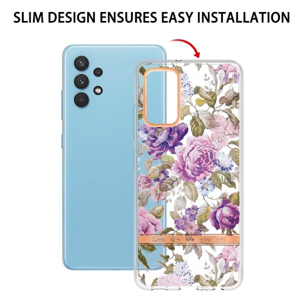 Supertyndt og slidstærkt softcover til Samsung Galaxy A32 - Lilla Pæon Purple