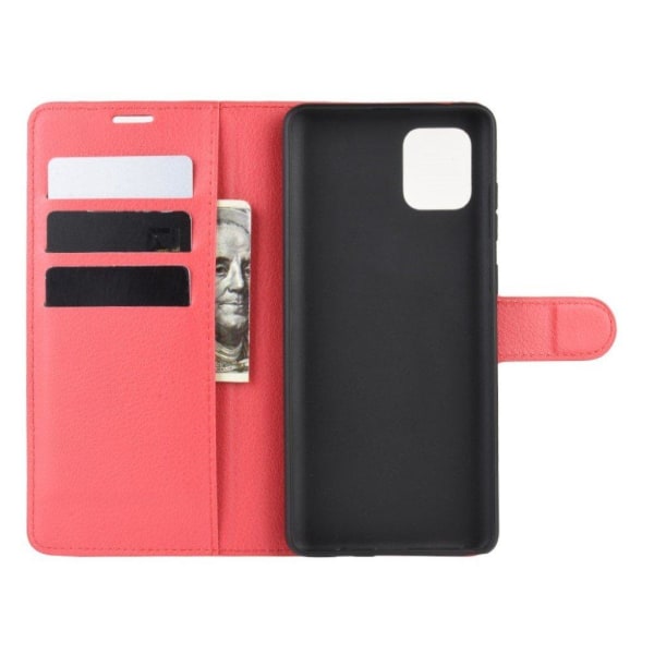 Classic Samsung Galaxy Note 10 Lite flip kuoret - Punainen Red