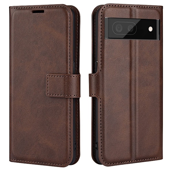 Lompakko Nahkakotelo For Google Pixel 6a - Ruskea Brown