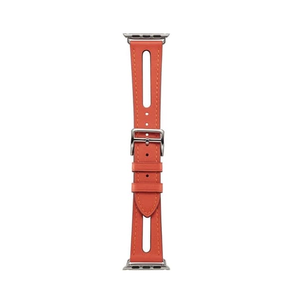 Apple Watch Series 5 40mm læder Læder Urrem - Orange Orange