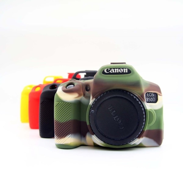 Canon EOS 850D silikonfodral - Kamouflage Grön